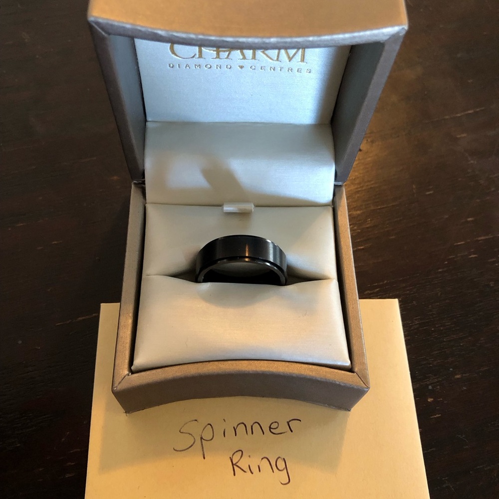 Stainless steel wedding ring spinner